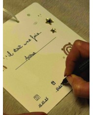 Cadre à susprendre - 14 x 14 cm - Lune étoile