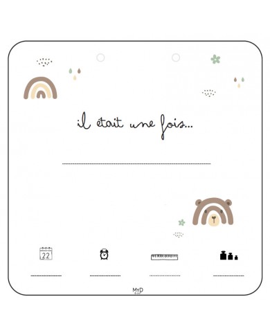 Cadre à susprendre - 14 x 14 cm - Ourson