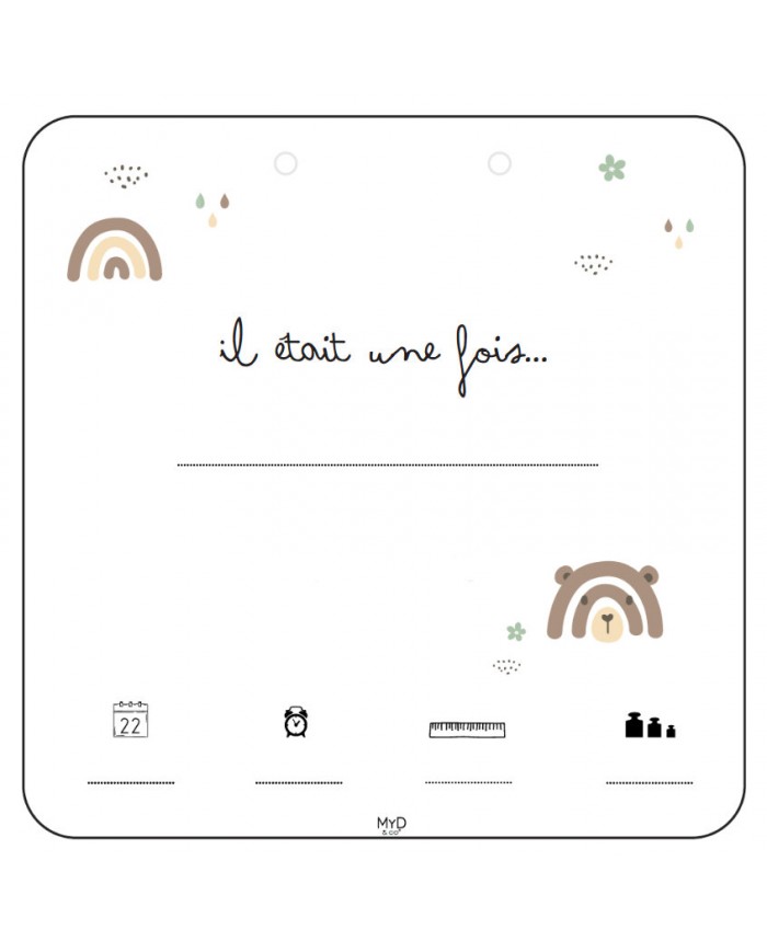 Cadre à susprendre - 14 x 14 cm - Ourson