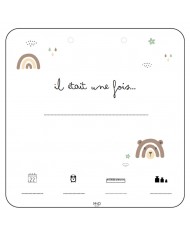 Cadre à susprendre - 14 x 14 cm - Lune étoile