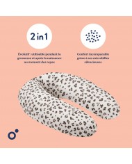 Grand coussin d'allaitement buddy Leopard Cream