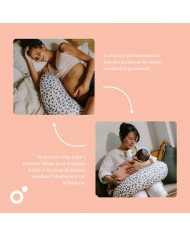 Grand coussin d'allaitement buddy Leopard Cream