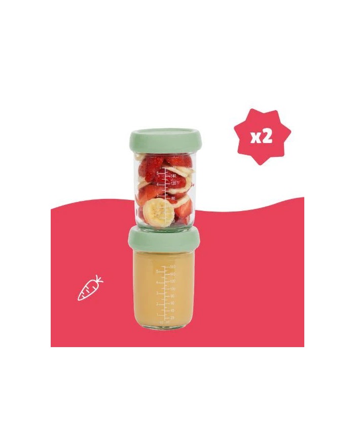 Lot de 2 pots en verre Badabowls