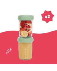 Lot de 2 pots en verre Badabowls