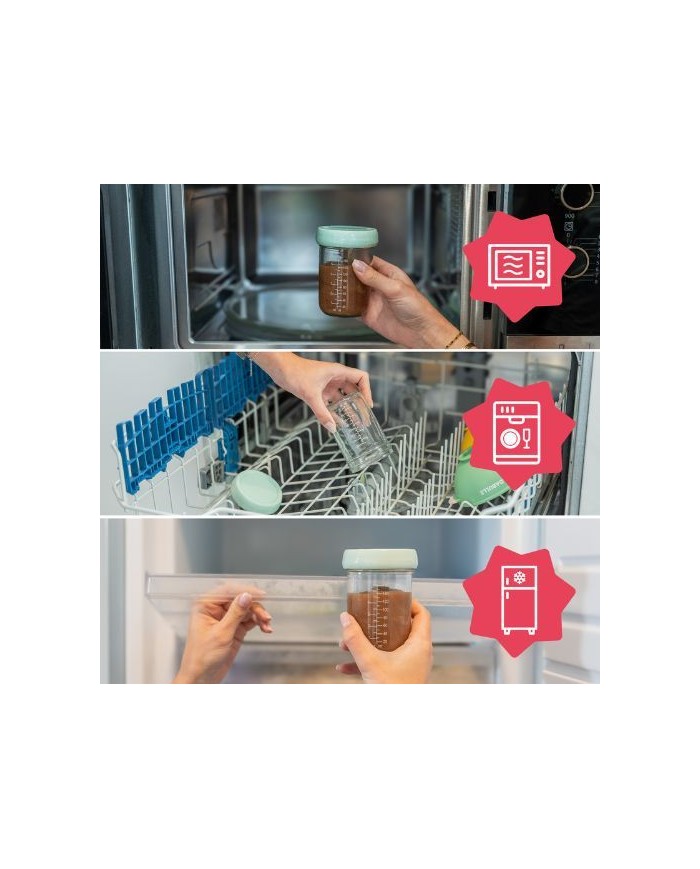 Lot de 2 pots en verre Badabowls