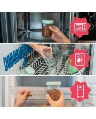 Lot de 2 pots en verre Badabowls