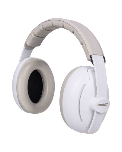 Casque de protection auditive 2 en 1 pour bébé/junior Blanc/gris
