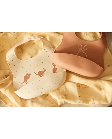 Bavoir Silicone - kangourou - 2 Unités