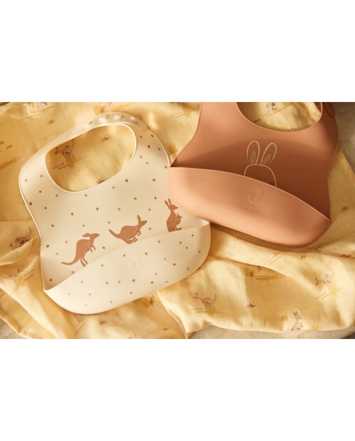 Bavoir Silicone - kangourou - 2 Unités