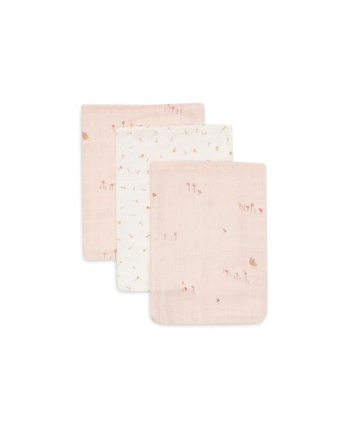 Gant de Toilette Gaze de Coton 15x20cm - Pretty Picnic - 3 Unités