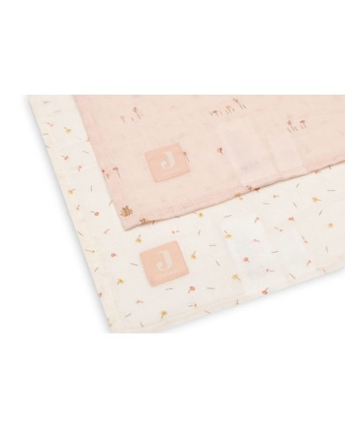 Lange Gaze de Coton Large 115x115cm - Pretty Picnic - 2 Unités