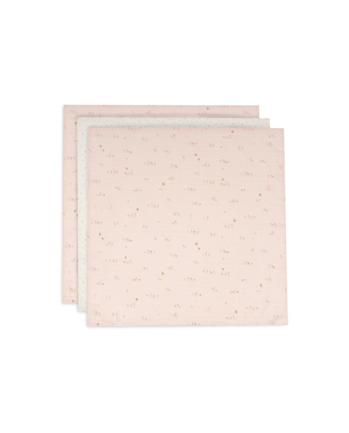 Lange Gaze de Coton Small 70x70cm - Pretty Picnic - 3 Unités