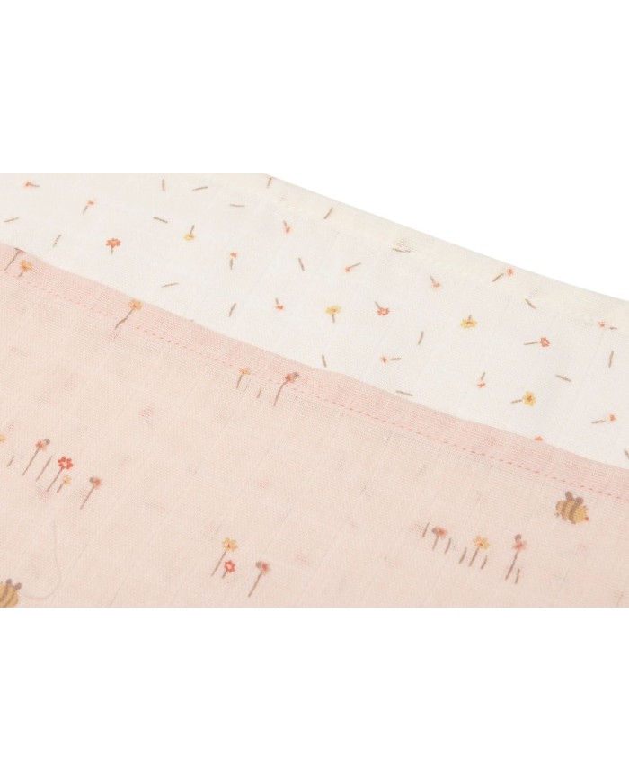 Lange Gaze de Coton Small 70x70cm - Pretty Picnic - 3 Unités