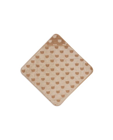 Cape de Bain Éponge 75x75cm - Jacquard - Teddy bear biscuit