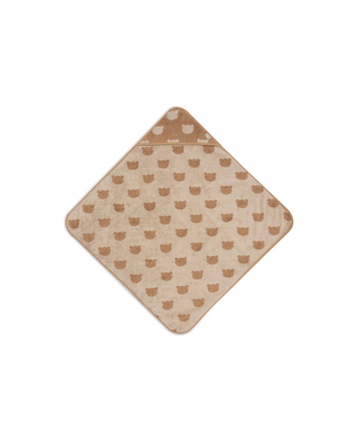 Cape de Bain Éponge 75x75cm - Jacquard - Teddy bear biscuit