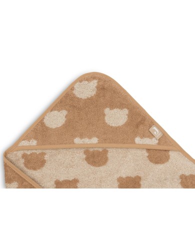 Cape de Bain Éponge 75x75cm - Jacquard - Teddy bear biscuit