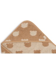 Cape de Bain Éponge 75x75cm - Jacquard - Teddy bear biscuit