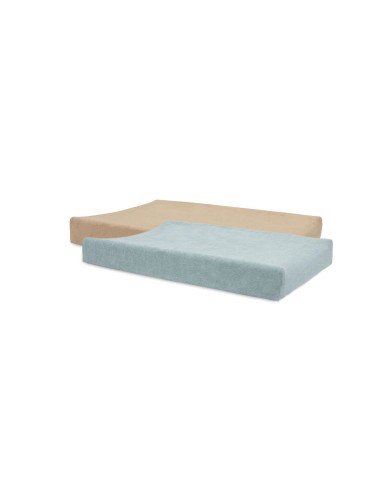 Housse matelas à Langer Éponge 50x70cm Sea green/Biscuit - 2 Unités