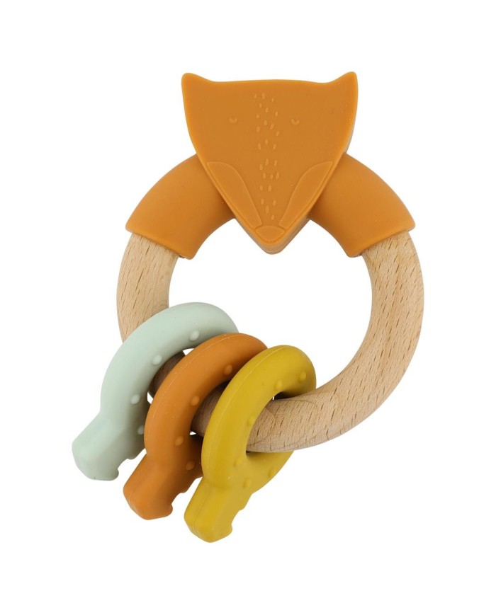 Anneau d'activités en silicone et bois - Mr. Fox
