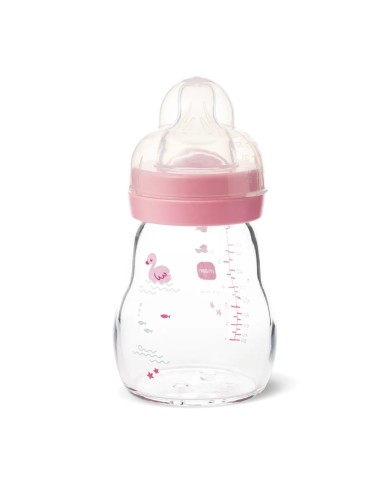 Biberon en verre 170 ml - 0mois+ - Pink - New