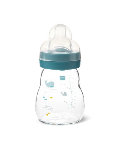 Biberon en verre 170 ml - 0mois+ - Blue - New