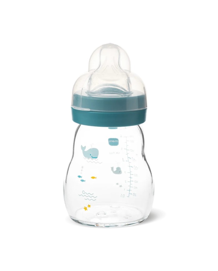 Biberon en verre 170 ml - 0mois+ - Blue - New