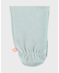 Pyjama bébé, velours brodé - Vert d'eau
