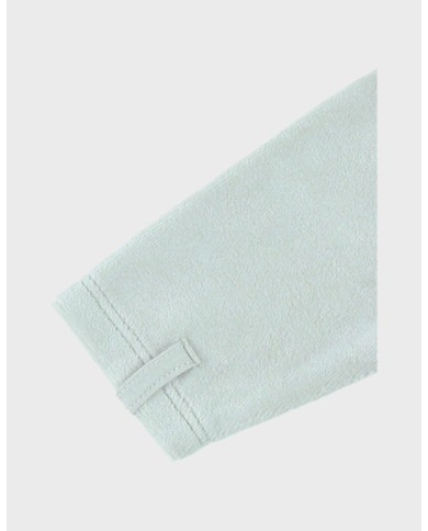 Pyjama bébé, velours brodé - Vert d'eau