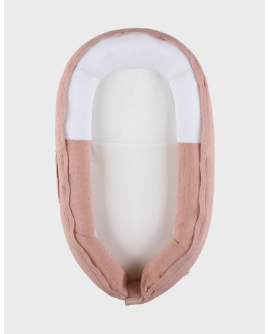 Cocoon - Mousseline de coton bio - Rose