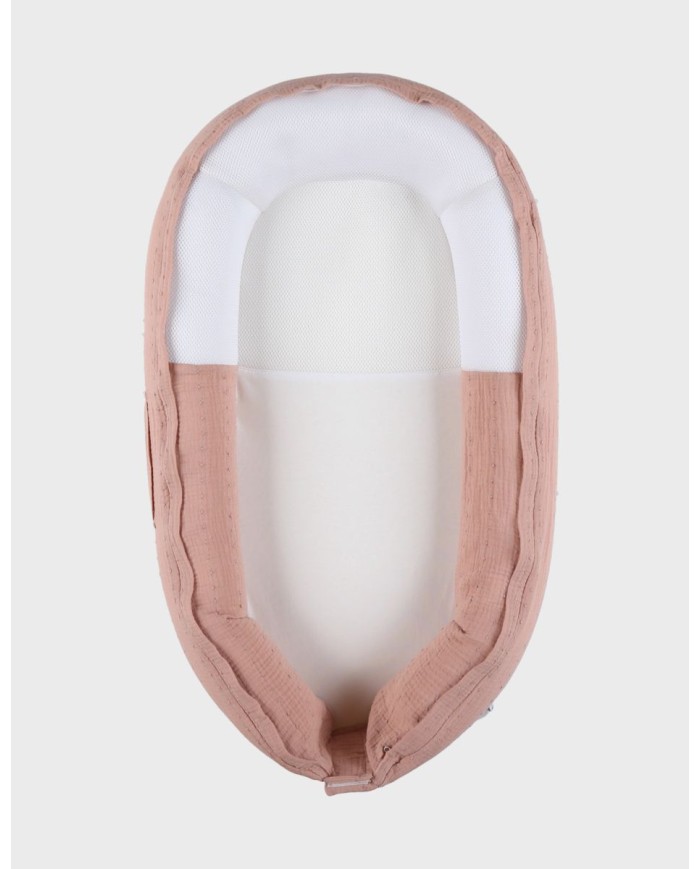 Cocoon - Mousseline de coton bio - Rose