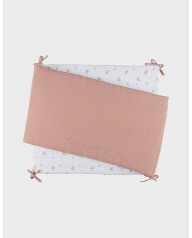 Tour de lit - Mousseline de coton bio - Vintage Flowers