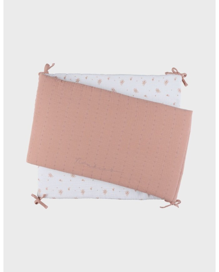 Tour de lit - Mousseline de coton bio - Vintage Flowers