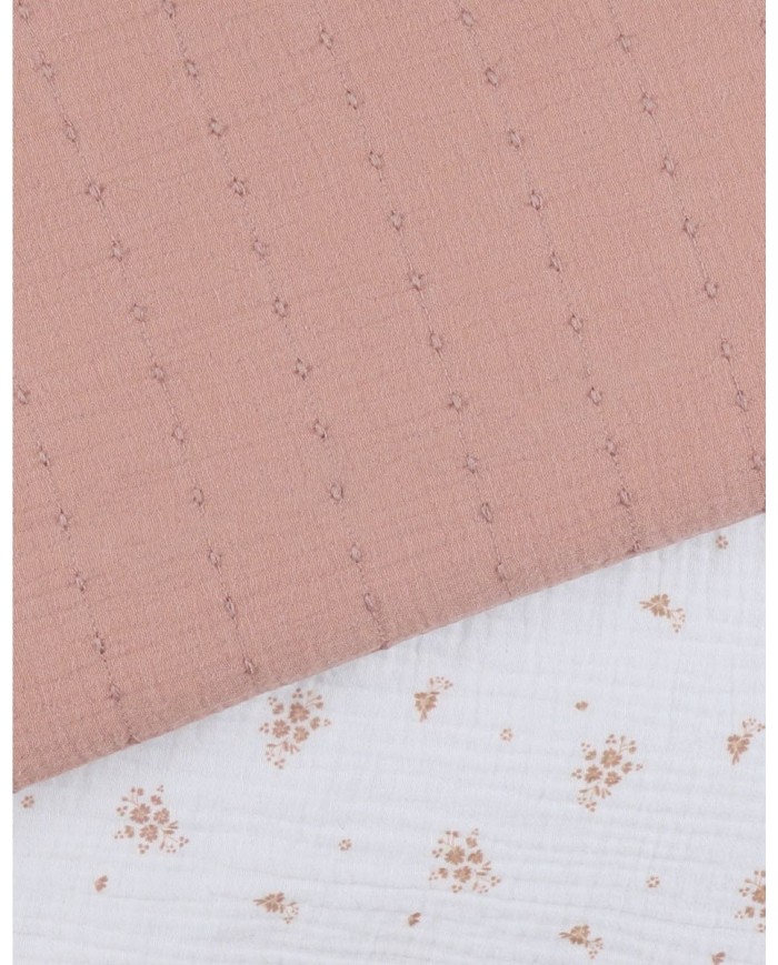 Tour de lit - Mousseline de coton bio - Vintage Flowers