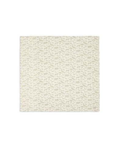 Tétras gaze de coton 115x115cm - Animals - 2 Unités - Olive green