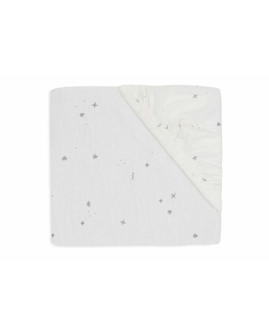 Drap-housse 60x120 cm - Jersey - Twinkling Sea Green