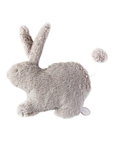 Peluche musicale lapin Emma 25 cm - Greige
