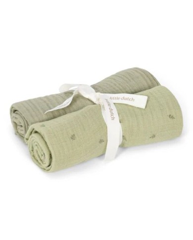 Lot de 2 tétras 70x70 cm - Pure Sage Print