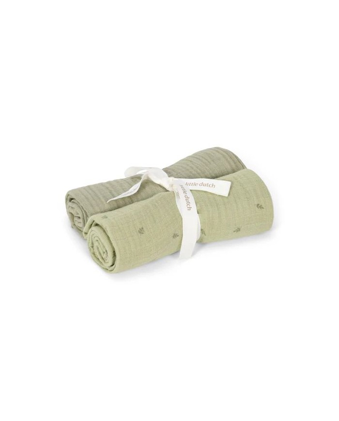 Lot de 2 tétras 70x70 cm - Pure Sage Print
