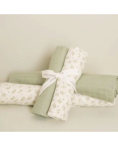 Lot de 2 tétras 70x70 cm - Blueberry Leaves / Sage