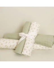 Lot de 2 tétras 70x70 cm - Blueberry Leaves / Sage