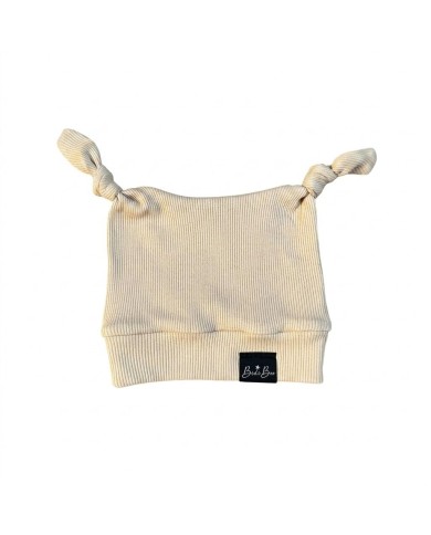 Bonnet lutin côtelé beige