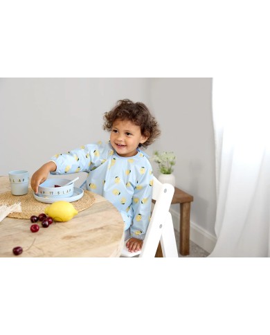 Bavoirs manches longues avec poche (2pcs) - Happy Fruits, Citron