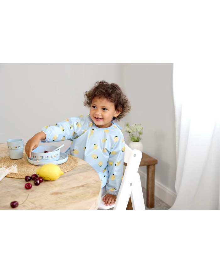 Bavoirs manches longues avec poche (2pcs) - Happy Fruits, Citron
