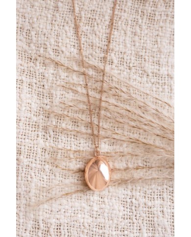 Nina - Bola ovale rose gold - chaines rose