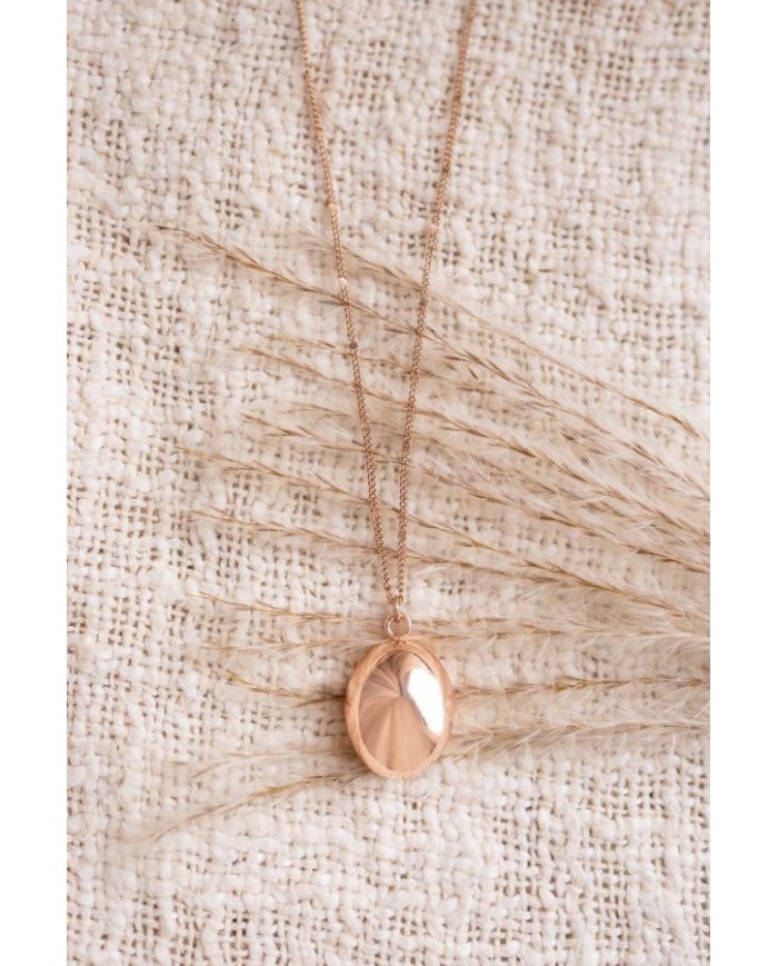Nina - Bola ovale rose gold - chaines rose