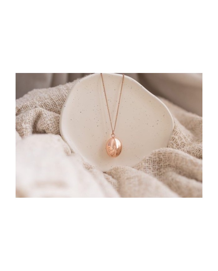 Nina - Bola ovale rose gold - chaines rose
