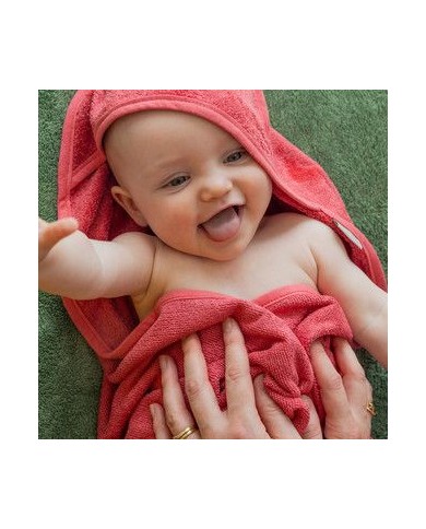 Cape de bain XXL 95x95cm - Raspberry Rose