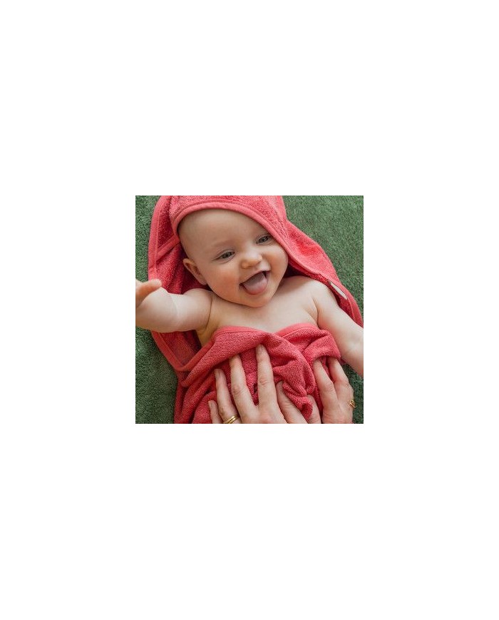 Cape de bain XXL 95x95cm - Raspberry Rose