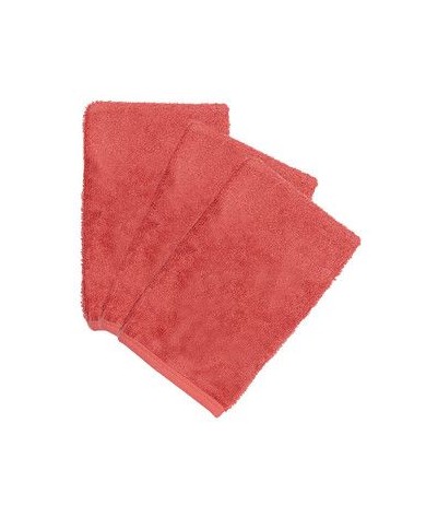Lot de 3 gants de toilette - Raspberry Rose