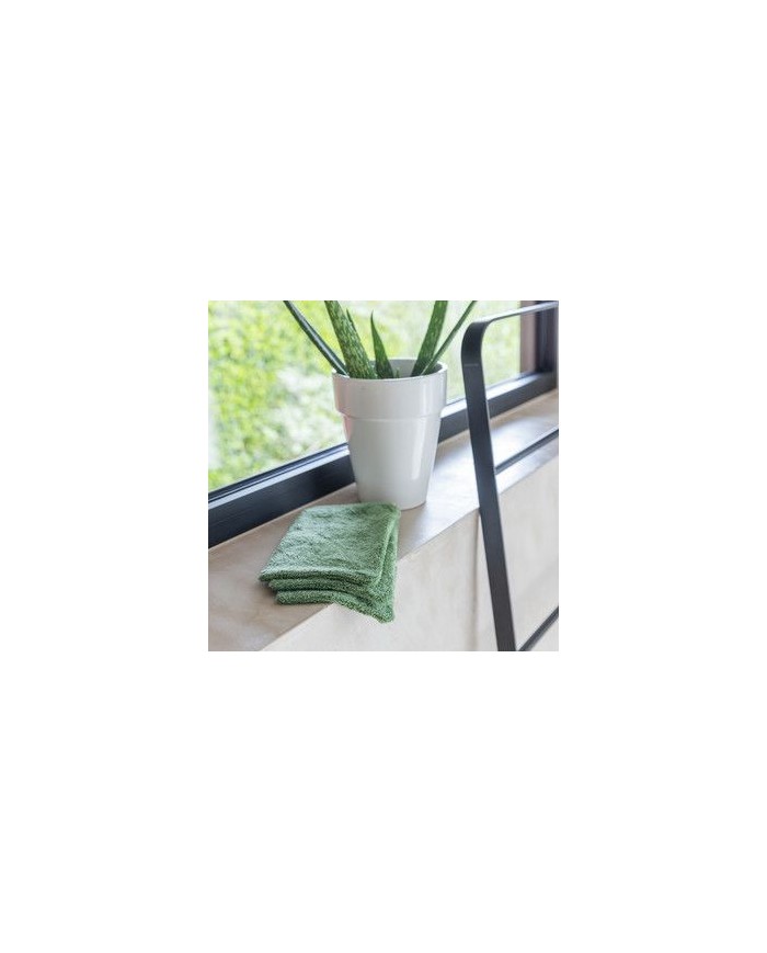Lot de 3 gants de toilette - Aloe green